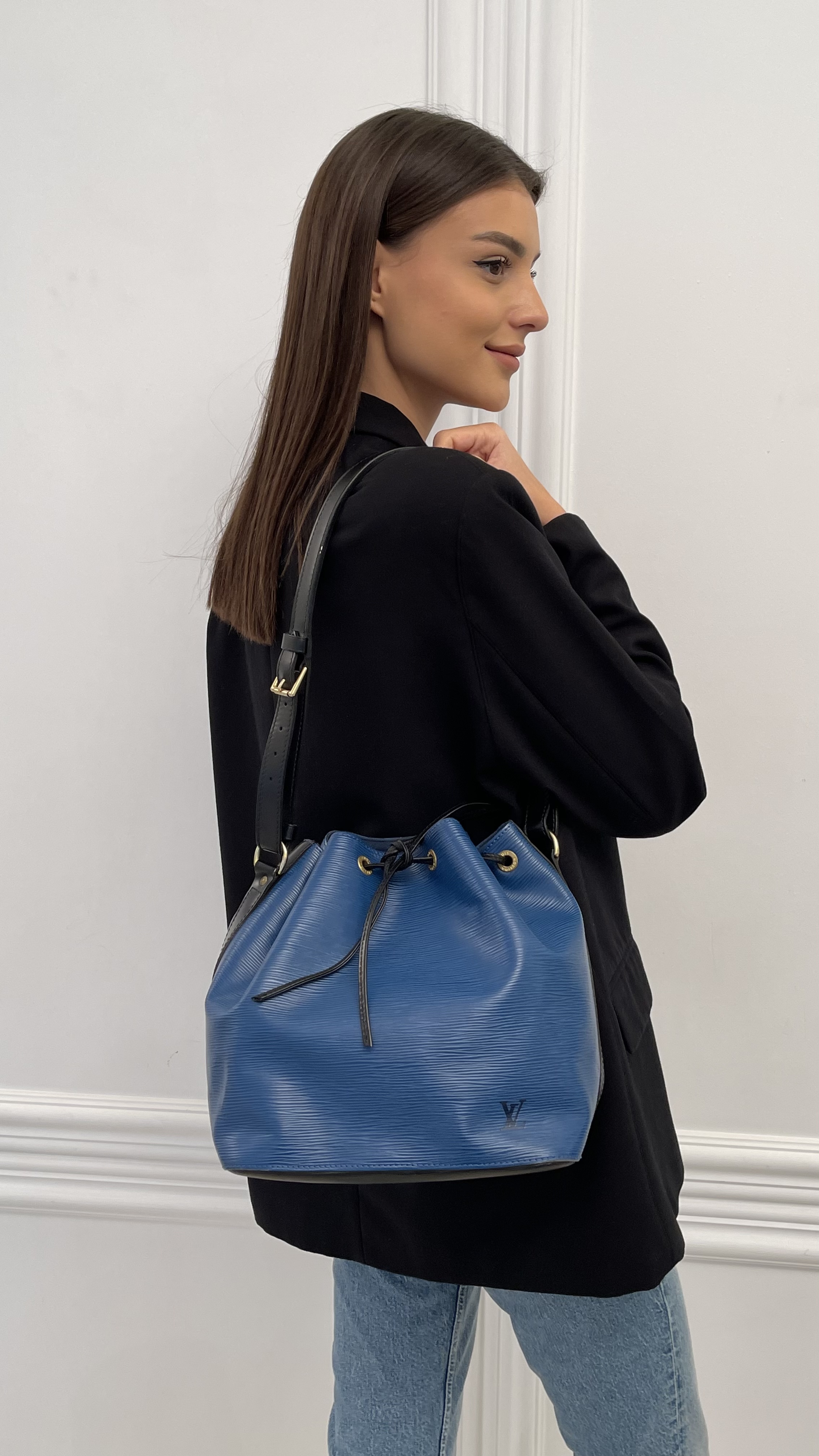 Louis Vuitton - Blue / Navy Epi Leather Petite Noe Bag 